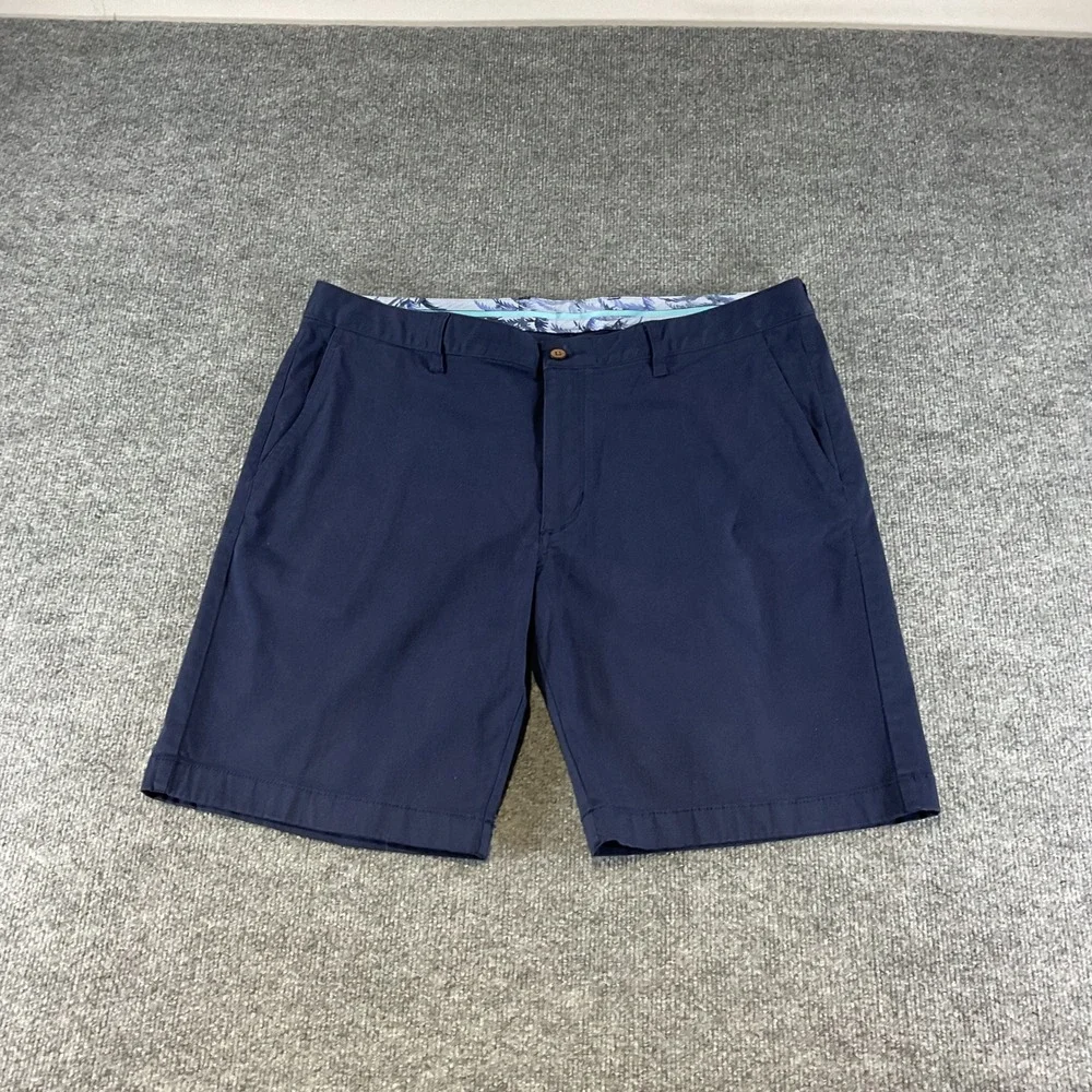 Tommy Bahama IslandZone Shorts Mens 38 Navy Performance Stretch Casual Golf